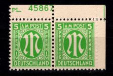 Alliierte Besetzung Bizone 3 z Pl.-Nr. OR postfrisch geprüft Hettler BPP #DEC43