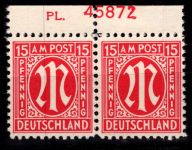 Alliierte Besetzung Bizone 8 z Pl.-Nr. OR postfrisch gepr. Hettler BPP #DEC54