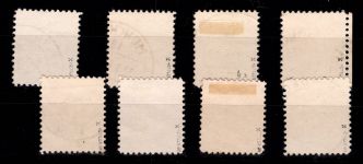 Alliierte Besetzung Bizone 1x- 9x gestempelt gepr. Hettler BPP #DEC58