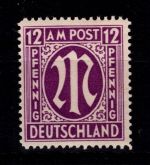 Alliierte Besetzung Bizone 15 b Ay III postfrisch geprüft Hettler BPP #DED06