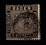 Baden 9 gestempelt tiefst geprüft Stegmüller BPP #DEG28