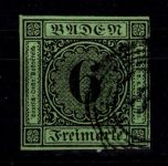 Baden 3 a gestempelt doppelt geprüft Stegmüller BPP #DEG33