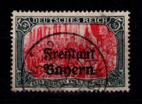 Bayern 151 B gestempelt geprüft Infla Berlin, Zahnfehler #DEH28