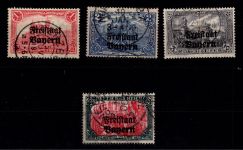 Bayern 148-151 gestempelt 151 geprüft Infla Berlin #DEH30