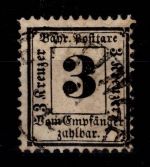 Bayern Portomarken 3 x gestempelt geprüft Brettl BPP #DEH72