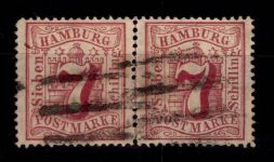 Hamburg 19 gestempelt als Paar, tiefst signiert Engel #DEI00