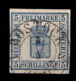 Mecklenburg Schwerin 3 gestempelt tiefst signiert #DEI09