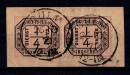 Norddeutscher Bund Dienstmarken 1 gestempelt Kurzbefund Mehlmann BPP #DEI18