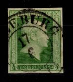 Preußen 5 b gestempelt doppelt tiefst geprüft Engel BPP #DEI46