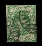 Sachsen 2 II c gestempelt tiefst geprüft Rismondo BPP #DEI74