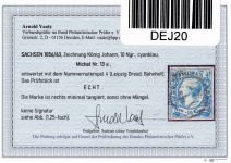 Sachsen 13 a gestempelt Befund Vaatz BPP #DEJ20