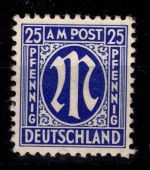 Alliierte Besetzung Bizone 9 z I postfrisch geprüft Hettler BPP #DED56