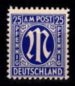 Alliierte Besetzung Bizone 9 x II postfrisch geprüft Hettler BPP #DED57