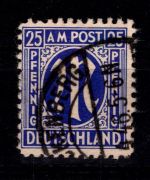 Alliierte Besetzung Bizone 9 z II gestempelt geprüft Hettler BPP #DED58