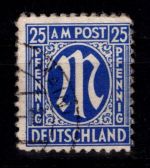 Alliierte Besetzung Bizone 9 z III gestempelt geprüft Hettler BPP #DED59