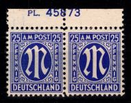 Alliierte Besetzung Bizone 9 z II Pl.-Nr. postfrisch geprüft Hettler BPP #DED67