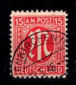 Alliierte Besetzung Bizone 8 z II gestempelt geprüft Hettler BPP #DED74