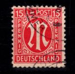 Alliierte Besetzung Bizone 8 z V gestempelt geprüft Hettler BPP #DED80