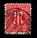 Alliierte Besetzung Bizone 8 z VI gestempelt geprüft Hettler BPP #DED81