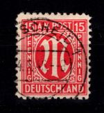 Alliierte Besetzung Bizone 8 z VIII gestempelt #DED84