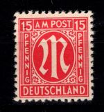 Alliierte Besetzung Bizone 8 z V postfrisch geprüft Hettler BPP #DED85