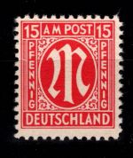 Alliierte Besetzung Bizone 8 z VII postfrisch geprüft Hettler BPP #DED87