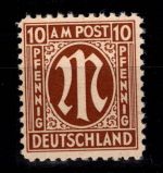 Alliierte Besetzung Bizone 6 z I postfrisch geprüft Hettler BPP #DED94