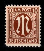 Alliierte Besetzung Bizone 6 z III postfrisch geprüft Hettler BPP #DED96