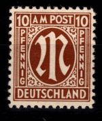 Alliierte Besetzung Bizone 6 z IV postfrisch geprüft Hettler BPP #DED97