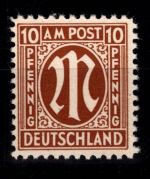 Alliierte Besetzung Bizone 6 z V postfrisch geprüft Hettler BPP #DED98