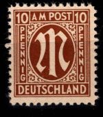 Alliierte Besetzung Bizone 6 z VII postfrisch geprüft Hettler BPP #DED99