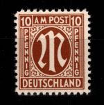 Alliierte Besetzung Bizone 6 z VI postfrisch geprüft Hettler BPP #DEE03