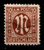 Alliierte Besetzung Bizone 6 x III gestempelt geprüft Hettler BPP #DEE06