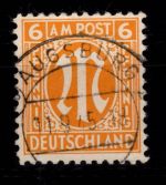 Alliierte Besetzung Bizone 4 y gestempelt #DEE18