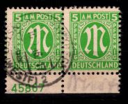 Alliierte Besetzung Bizone 3 z Pl.-Nr. gestempelt geprüft Hettler BPP #DEE19