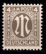 Alliierte Besetzung Bizone 2 z I postfrisch geprüft Hettler BPP #DEE32