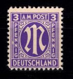 Alliierte Besetzung Bizone 1 z I postfrisch geprüft Hettler BPP #DEE34