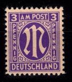 Alliierte Besetzung Bizone 1 z IV postfrisch geprüft Hettler BPP #DEE36