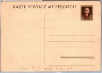 Deutsche Besetzung 2.WK Albanien P 5 F als Ganzsache geprüft Brunel BPP #DEE47