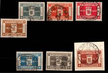 Württemberg 123-129 gestempelt alle wichtigen geprüft Infla Berlin #DEK58