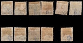 Württemberg 134-143, 140 a/b gestempelt alle geprüft Infla Berlin #DEK69