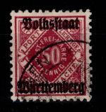 Württemberg 143 a gestempelt tiefst geprüft Klinkhammer BPP #DEK73