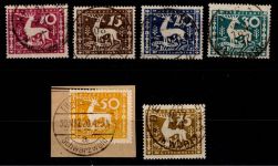 Württemberg 144-149 gestempelt alle geprüft Infla Berlin #DEK74