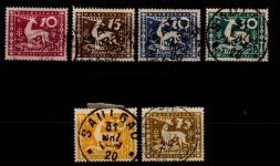 Württemberg 144-149 gestempelt alle geprüft Infla Berlin #DEK77