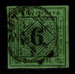 Württemberg 3 b III gestempelt tiefst geprüft Irtenkauf BPP #DEL26