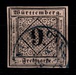 Württemberg 4 a gestempelt tiefst geprüft Heinrich BPP #DEL30