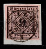 Württemberg 4 a I gestempelt tiefst geprüft Irtenkauf BPP #DEL31