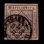 Württemberg 4 gestempelt tief signiert Lange #DEL33