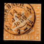 Württemberg 7 b gestempelt tiefst geprüft Thoma BPP #DEL43