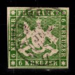 Württemberg 8 b gestempelt tiefst geprüft Heinrich BPP #DEL51